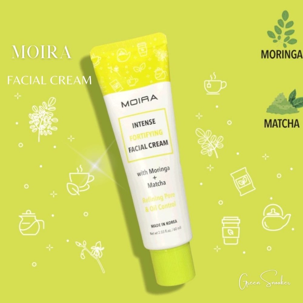 MOIRA Intense Fortifying Facial Cream with Moringa and Matcha, Korean Cosmetics
